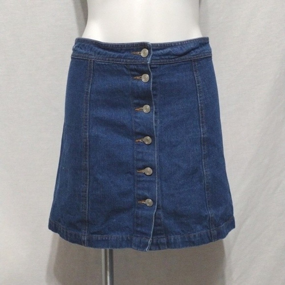 Sans Souci Blue Denim Mini Skirt - Picture 2 of 6